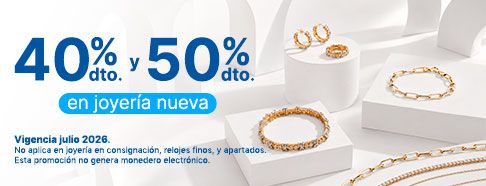 Joyería nueva hasta con un 40% y 50% de descuento.