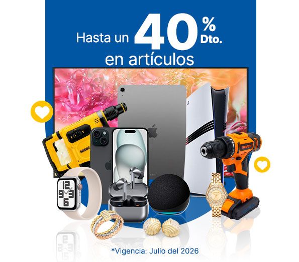 Hasta un 40% de descuento en articulos