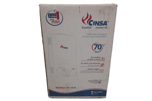 Cinsa Boiler/ Calentador De Agua De Gas 6 Lts