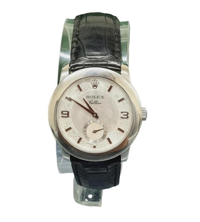    Caballero Reloj Rolex Cellini Caja Platino/piel 5240 35mm Cuerda